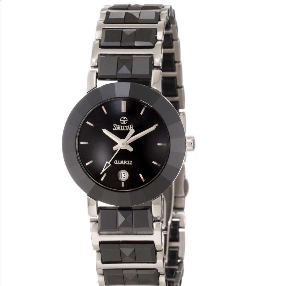 ‼️FINAL‼️ Swistar Chic Black Ceramic Watch